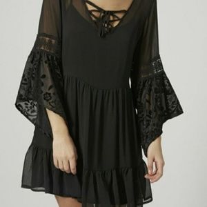 Band of Gypsies Chiffon Belle sleeve dress